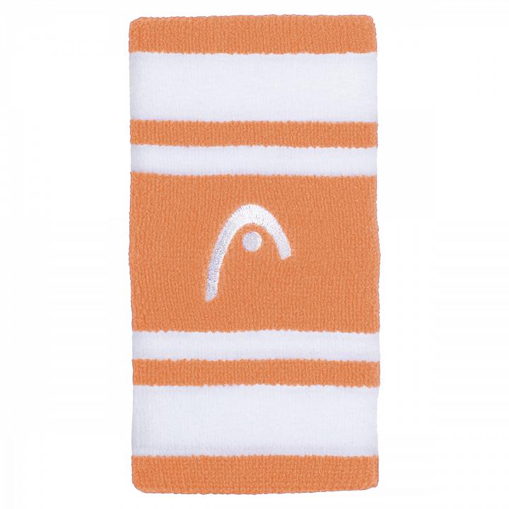 Head Striped Wristband 5'' Apricot / White - 2 szt.